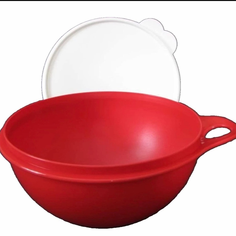 Red Mixing Bowl with Lid